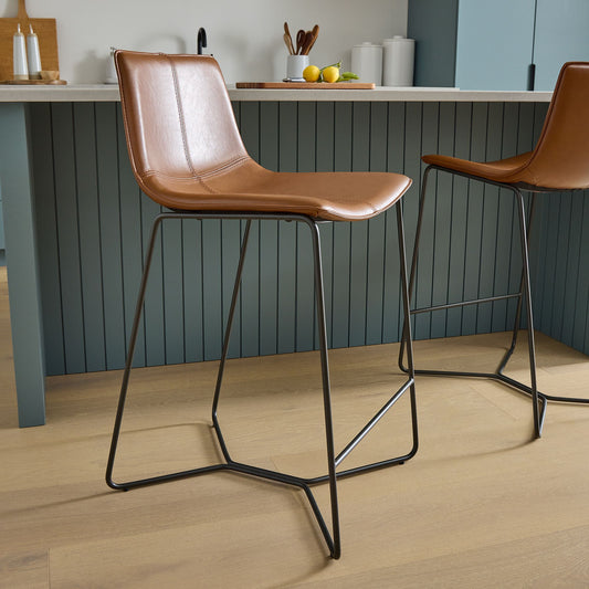 Slope Leather Bar & Counter Stools